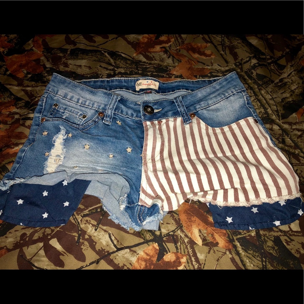 Stars and Stripes gently worn jean shorts